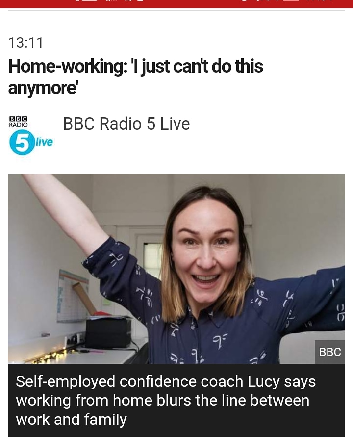 Lucy Baker on the BBC website very happy in the new office space